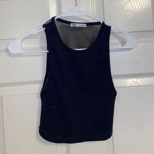 Black Sleeveless Zara Crop Top